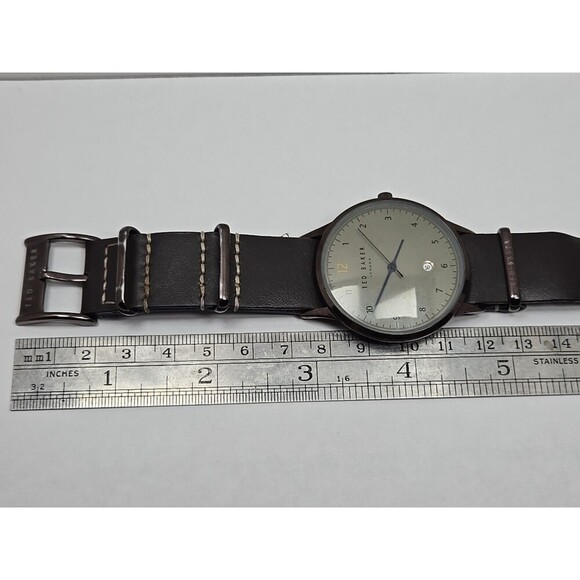 Ted Baker London Mens Quartz Date Watch New Battery Stainless Silver -   Read  - - Picture 9 of 12